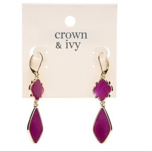 3/$22 💕 NWT Crown & Ivy Leverback Drop Earrings